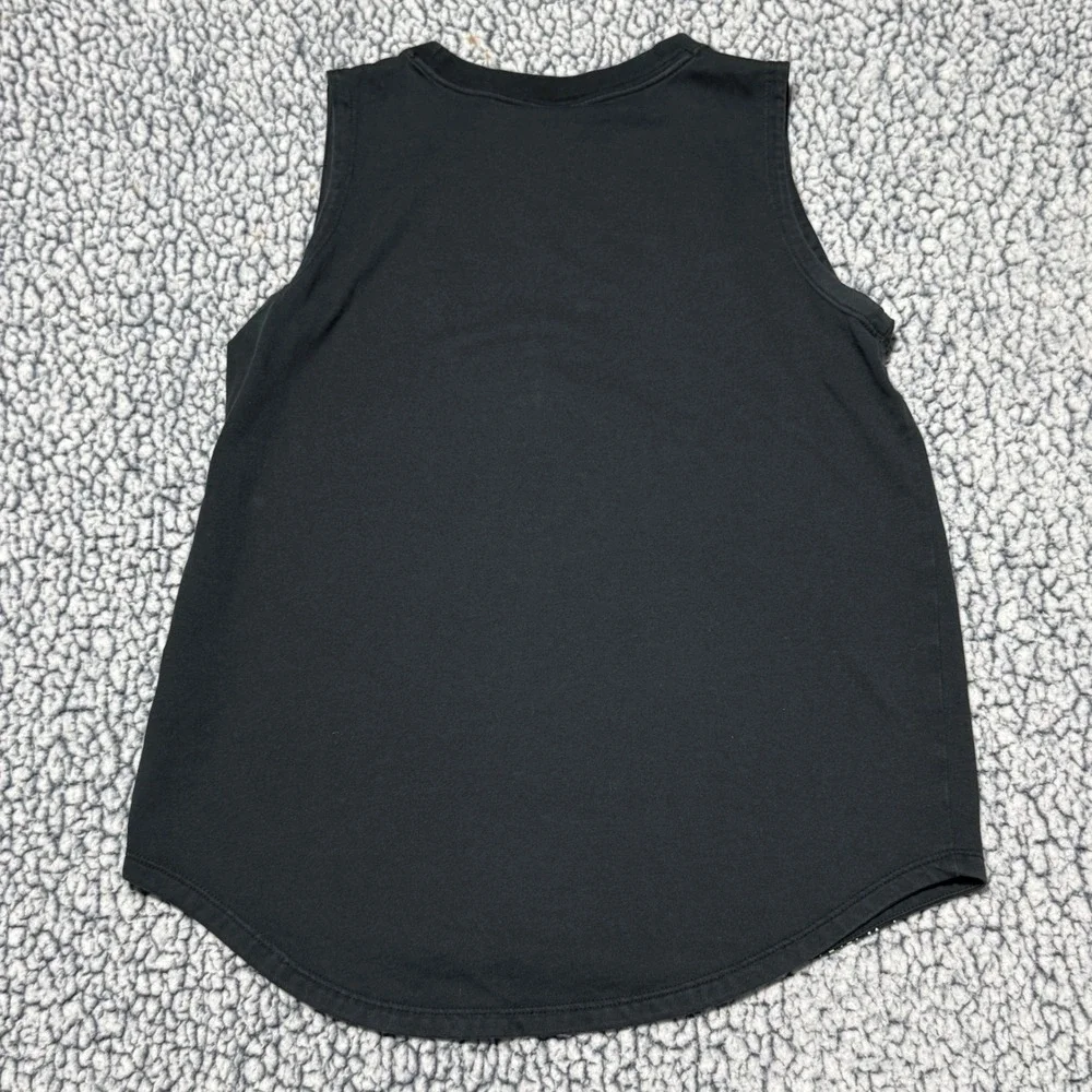 Nike Womens Black Oversized Speckled Swoosh Tank Top‎ Sleeveless Gym Shirt L